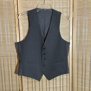 Vintage Men's Two Tone Gray Pinstripe Career Suit Vest No Tags